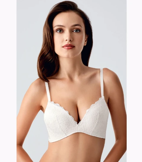 Newbra 1799 Balensiz Destekli Push Up Dantelli Sütyen resmi
