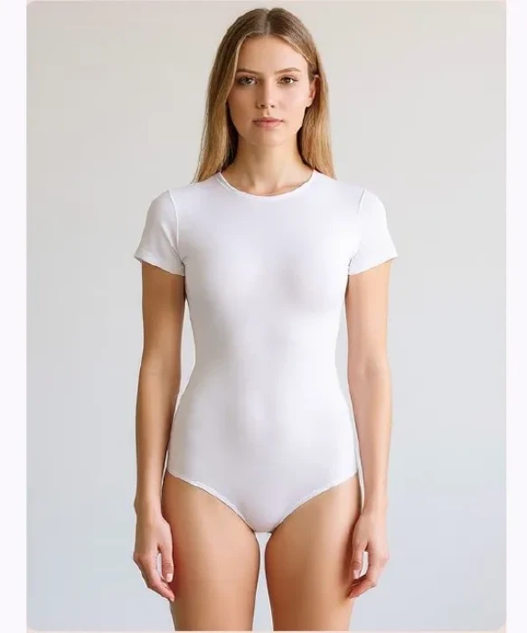 İmer 9257 Modal Kısa Kollu Çıtçıtlı Body resmi