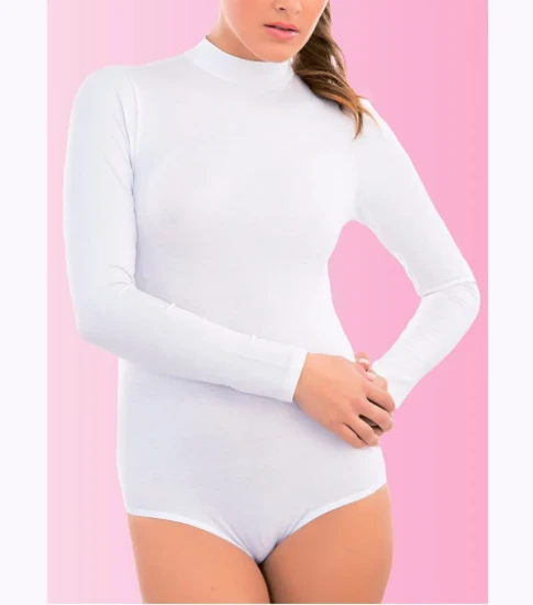 Image de Body Imer 9258 en modal à manches longues et boutons-pression