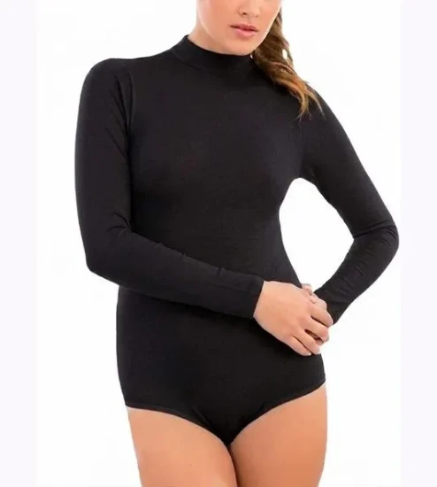 Image de Body Imer 9258 en modal à manches longues et boutons-pression
