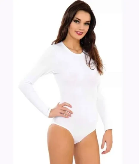 Image de Body Imer 9261 en modal à manches longues et boutons-pression