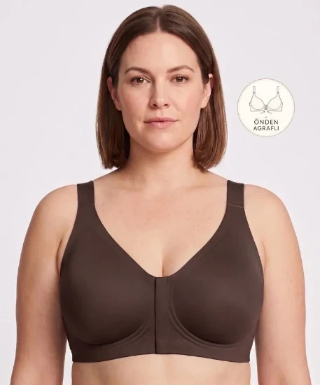 Newbra 6707 Lazer Kesim Toparlayıcı Önden Agraflı Büyük Beden Hayalet Sütyen resmi