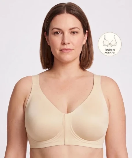 Newbra 6707 Lazer Kesim Toparlayıcı Önden Agraflı Büyük Beden Hayalet Sütyen resmi