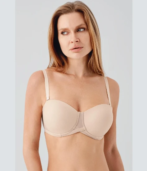 Newbra 7057 Balenli Desteksiz Straplez Sütyen resmi