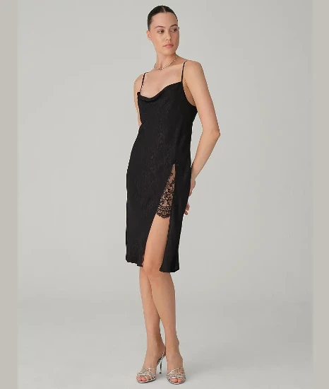 Pierre Cardin LX26162 Valerie Vegan İpek Saten Beşli Gelin Çeyiz Takımı - Siyah resmi