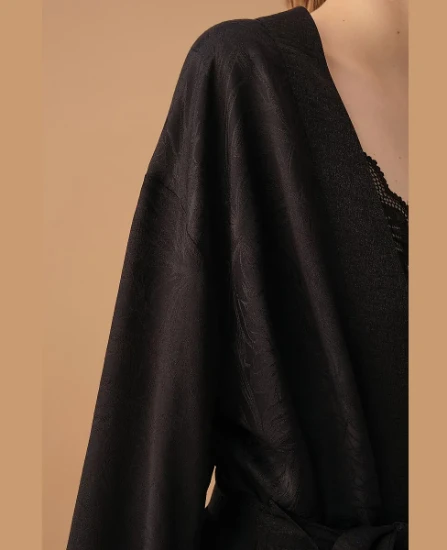 Pierre Cardin LX25272 Janet İpek Saten Yedili Gelin Çeyiz Takımı - Siyah resmi
