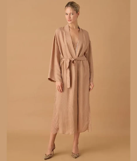 Pierre Cardin LX25271 Serena İpek Saten Yedili Gelin Çeyiz Takımı - Ten resmi