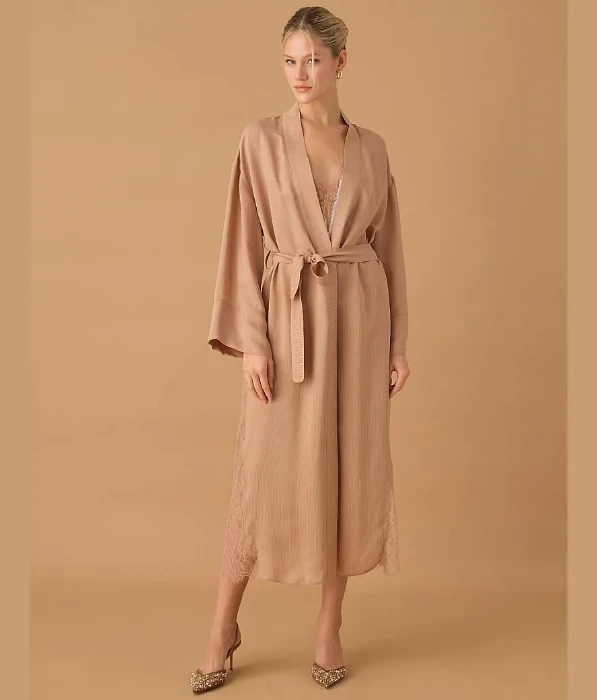 Pierre Cardin LX25271 Serena İpek Saten Yedili Gelin Çeyiz Takımı - Ten resmi