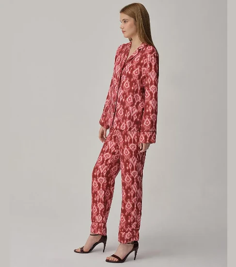 Pierre Cardin LX25224 Biyeli Baskılı Kadın Gömlek Pijama Takımı resmi