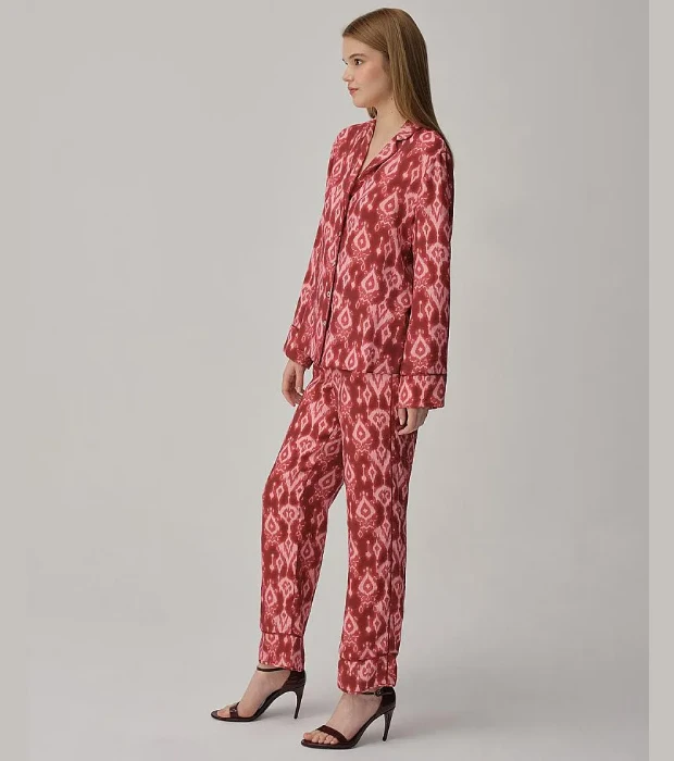 Pierre Cardin LX25224 Biyeli Baskılı Kadın Gömlek Pijama Takımı resmi