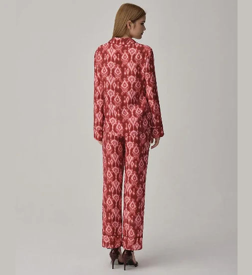 Pierre Cardin LX25224 Biyeli Baskılı Kadın Gömlek Pijama Takımı resmi