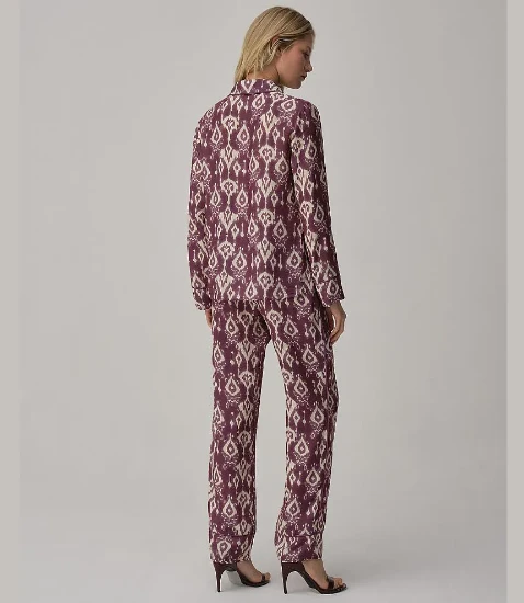 Pierre Cardin LX25224 Biyeli Baskılı Kadın Gömlek Pijama Takımı resmi