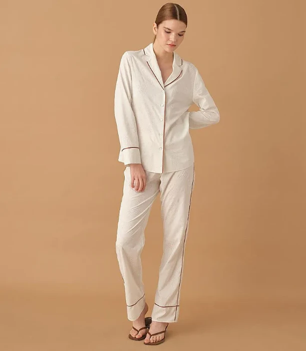 Pierre Cardin LX25235 Braletli Biyeli Baskılı Kadın Pijama Takımı resmi
