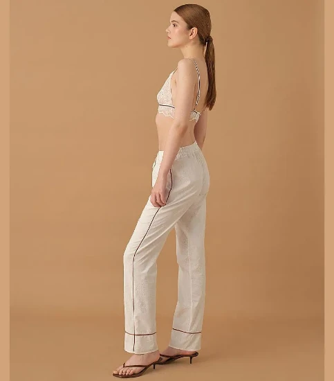 Pierre Cardin LX25235 Braletli Biyeli Baskılı Kadın Pijama Takımı resmi