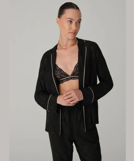 Pierre Cardin LX25235 Braletli Biyeli Baskılı Kadın Pijama Takımı resmi