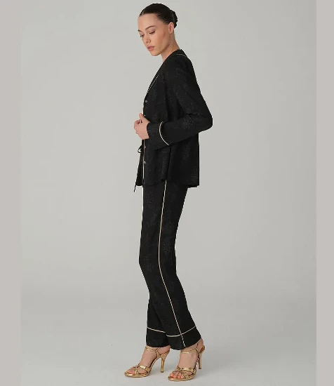 Pierre Cardin LX25235 Braletli Biyeli Baskılı Kadın Pijama Takımı resmi