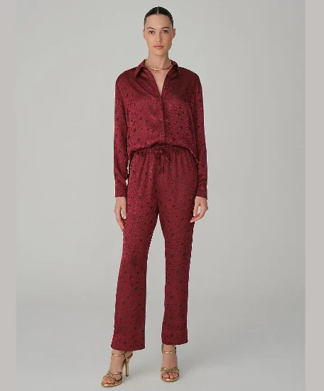 Pierre Cardin LX26123 Vegan İpek Saten Kadın Pijama Takımı resmi