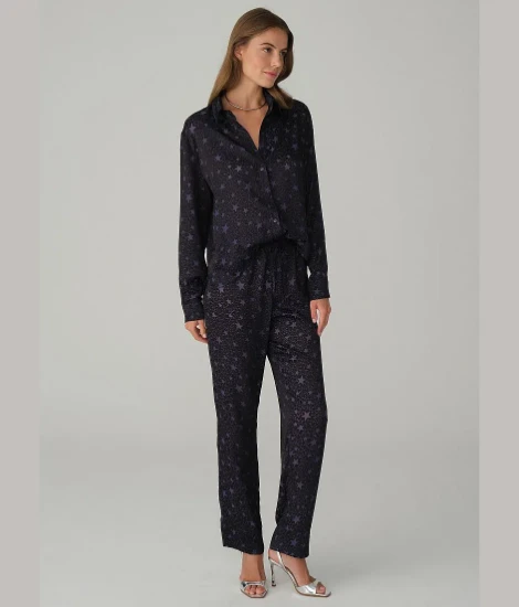 Pierre Cardin LX26123 Vegan İpek Saten Kadın Pijama Takımı resmi