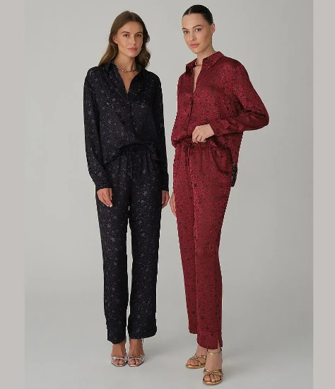 Pierre Cardin LX26123 Vegan İpek Saten Kadın Pijama Takımı resmi
