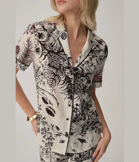 Pierre Cardin LX25226 Biyeli Baskılı Kadın Gömlek Pijama Takımı resmi