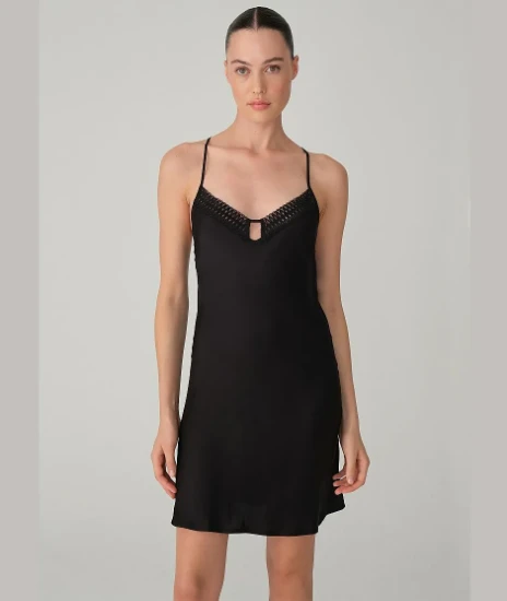 Pierre Cardin LX26122 Vegan İpek Saten Kadın Gecelik Sabahlık Takımı resmi