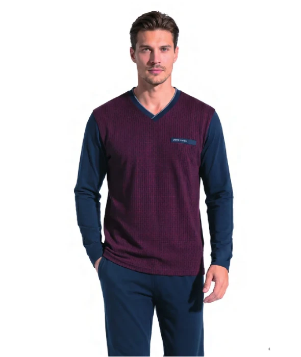 Pierre Cardin 6143 Erkek Jakarlı Pijama Takım resmi