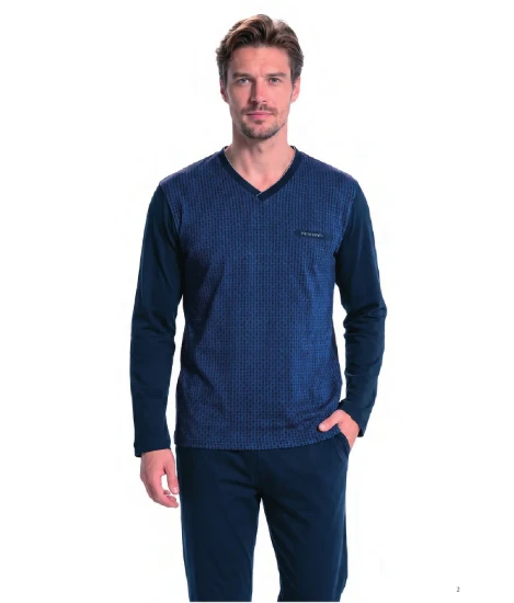 Pierre Cardin 6143 Erkek Jakarlı Pijama Takım resmi