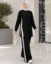 Picture of Tesmay Long-Sleeved Modest Tracksuit Set with Pockets - Black