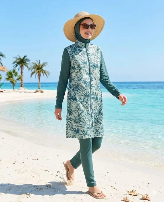 صورة Modesty Büruc Parachute Fabric Hijab Swimsuit