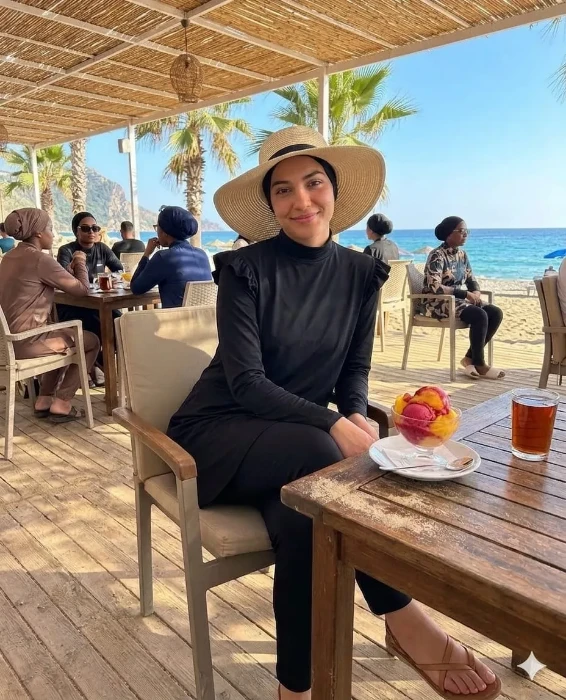 صورة Modesty Büşra Lycra Burkini Swimsuit