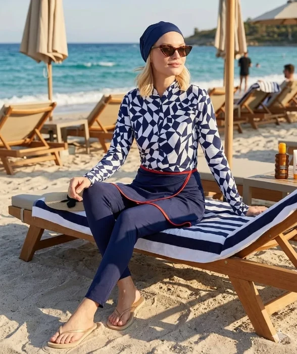 صورة Modesty Erva Lycra Burkini Swimsuit
