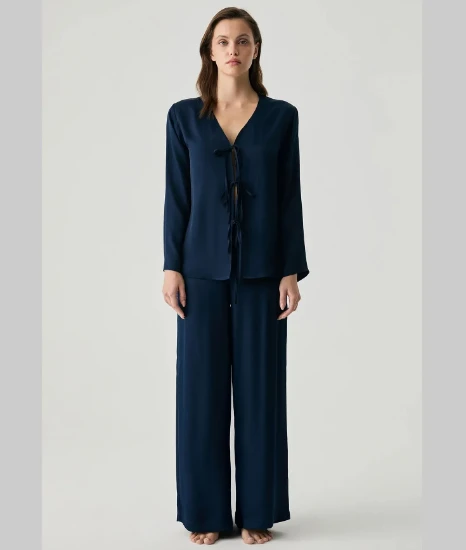 Picture of Penye Mood 2058 Satin Textured Pajama Set