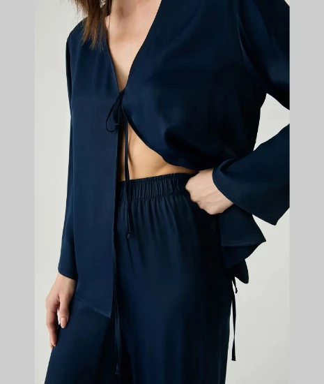 Picture of Penye Mood 2058 Satin Textured Pajama Set