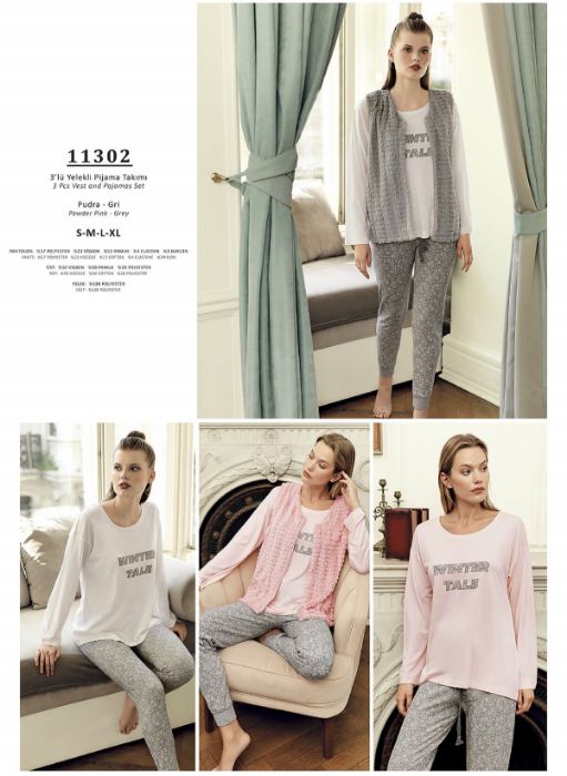 Artış Yelekli Pijama Takım 11302
