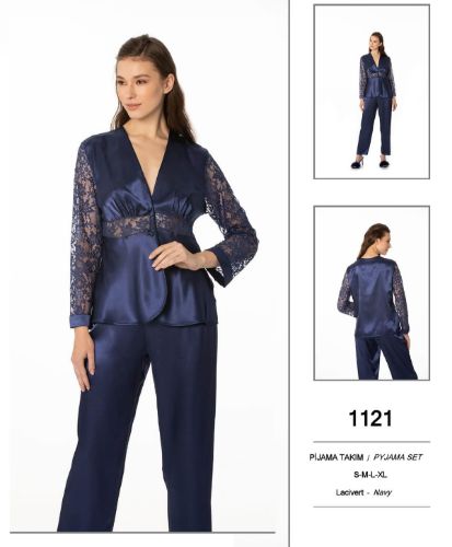 Pierre Cardin Saten Pijama Takım 1121-5