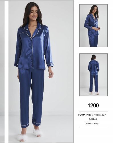 Pierre Cardin Saten Pijama Takım 1200-3