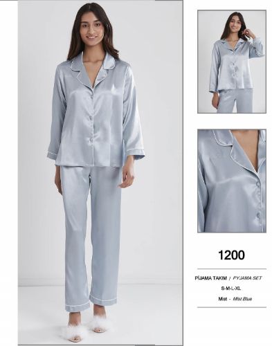 Pierre Cardin Saten Pijama Takım 1200-4