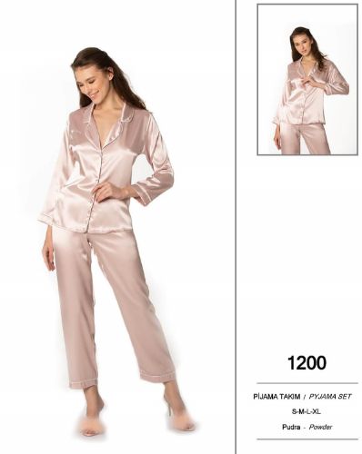 Pierre Cardin Saten Pijama Takım 1200-5
