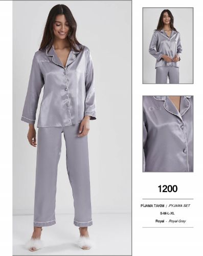 Pierre Cardin Saten Pijama Takım 1200-6