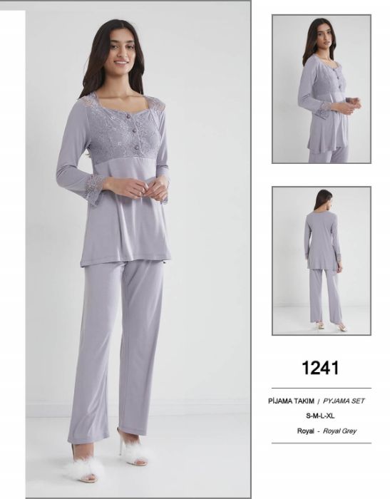 Pierre Cardin Saten Pijama Takım 1241-5