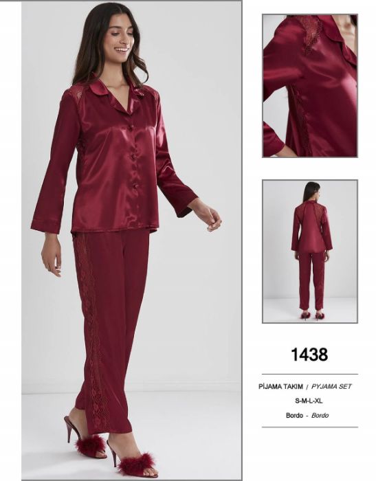 Pierre Cardin Saten Pijama Takım 1438