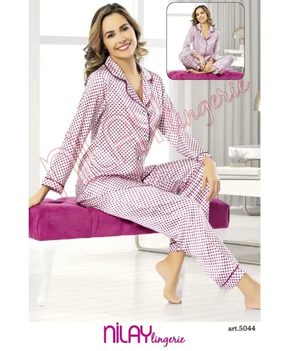 Nilay 5044 Saten Empirme Pijama Takım
