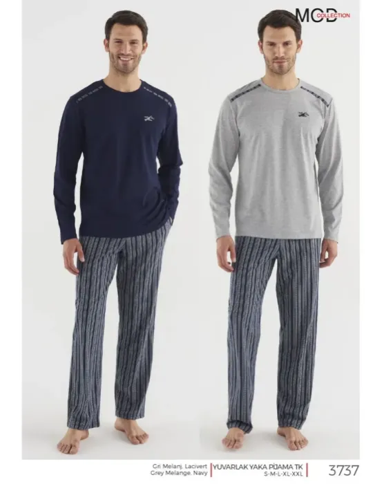 Mod Collection 3737 Erkek Boydan Patlı Pijama Takım