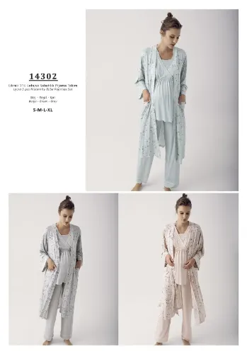 Artış 14302 Lohusa Üçlü Pijama Takım