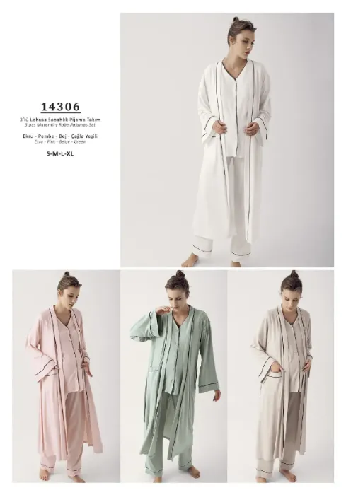 Artış 14306 Lohusa Üçlü Pijama Takım