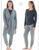 Feyza 4904 Sabahlıklı Pijama Takımı