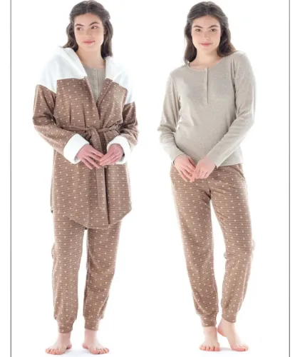Feyza 4920-2 Sabahlıklı Pijama Takımı