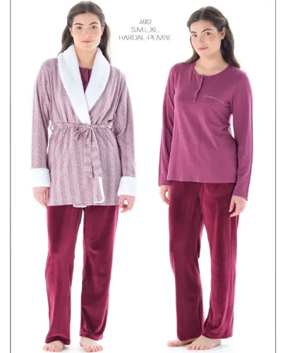 Feyza 4912-2 Sabahlıklı Pijama Takımı