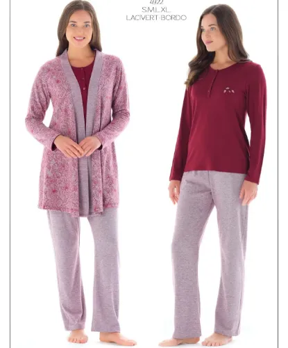 Feyza 4922 Sabahlıklı Pijama Takımı