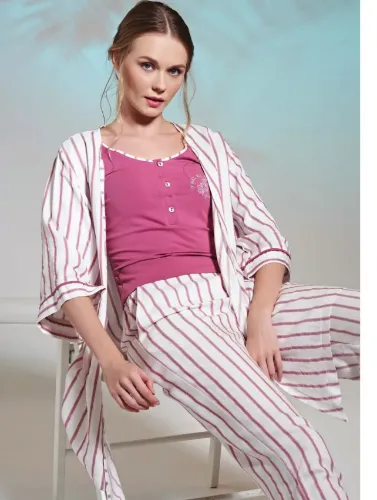 Feyza 5069 Üçlü Pijama Takım